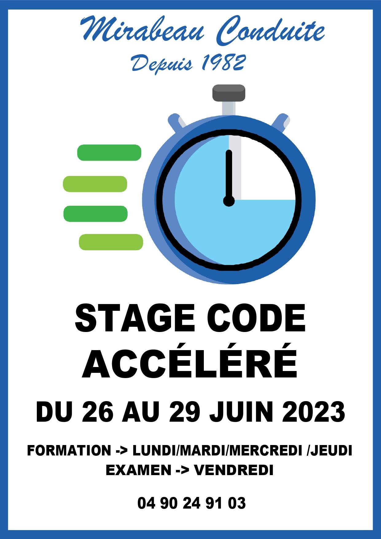 Code accelere chato juin 2023